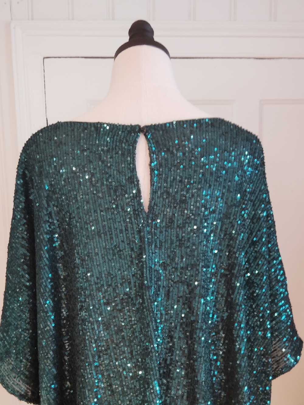 MSK Sequinned Round Neck Short Sleeve Blouse - Picture 10 of 16